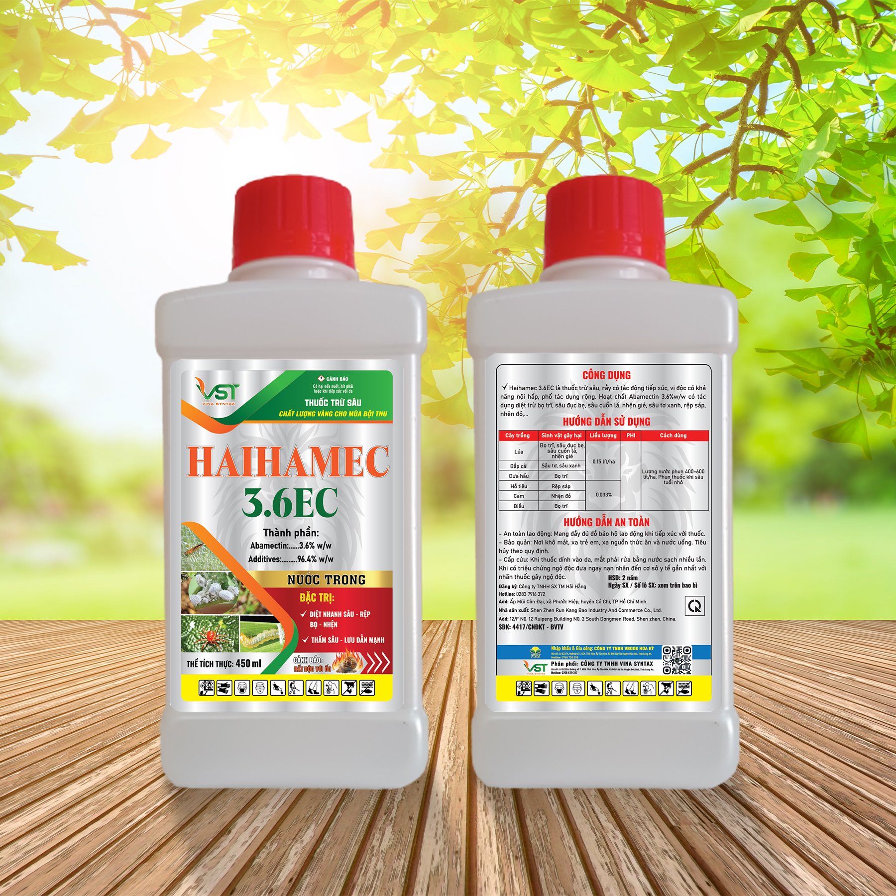 THUỐC TRỪ SÂU HAIHAMEC 3.6EC (NƯỚC TRONG) - 450ML